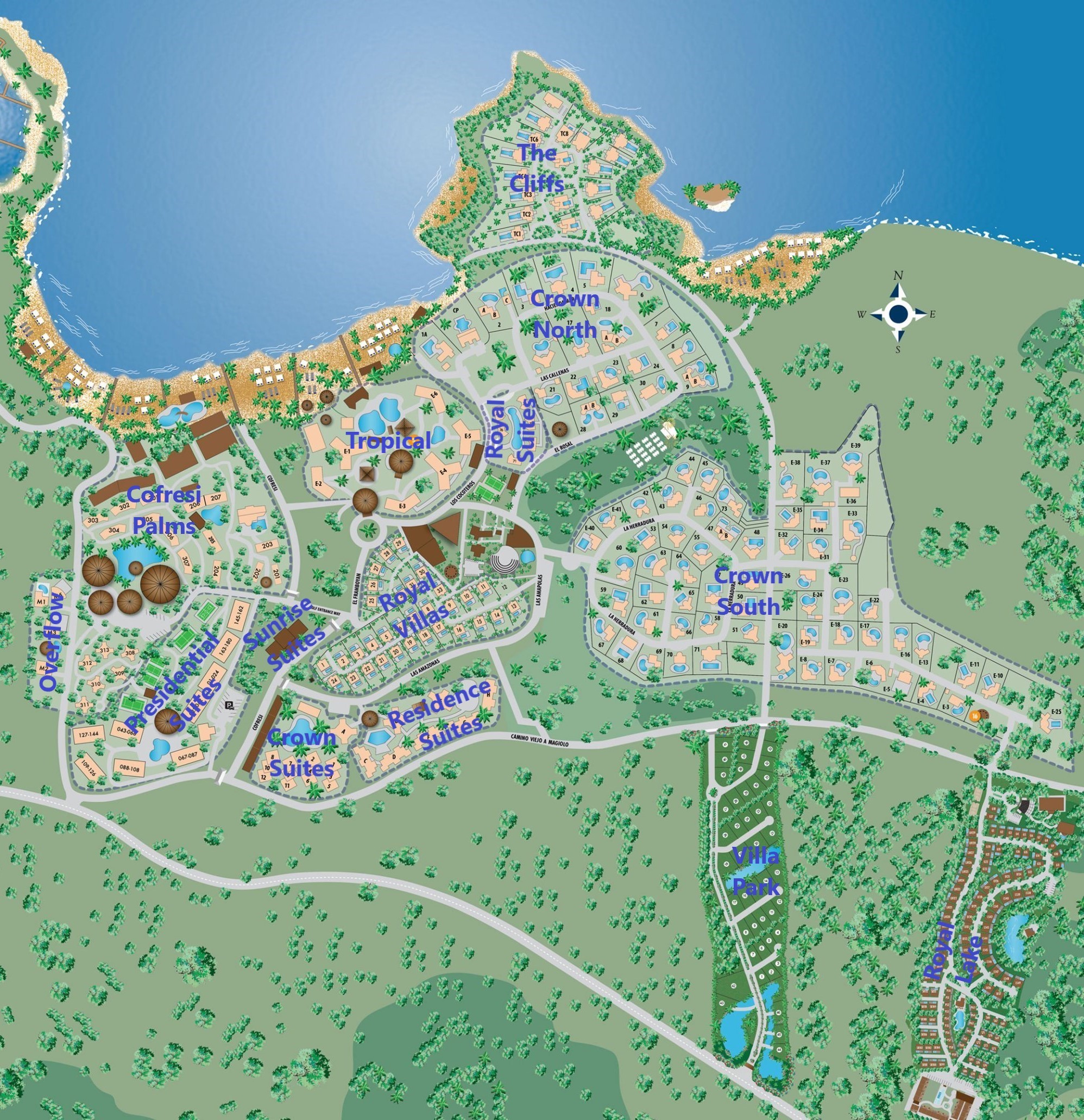 Full Map of the Resort